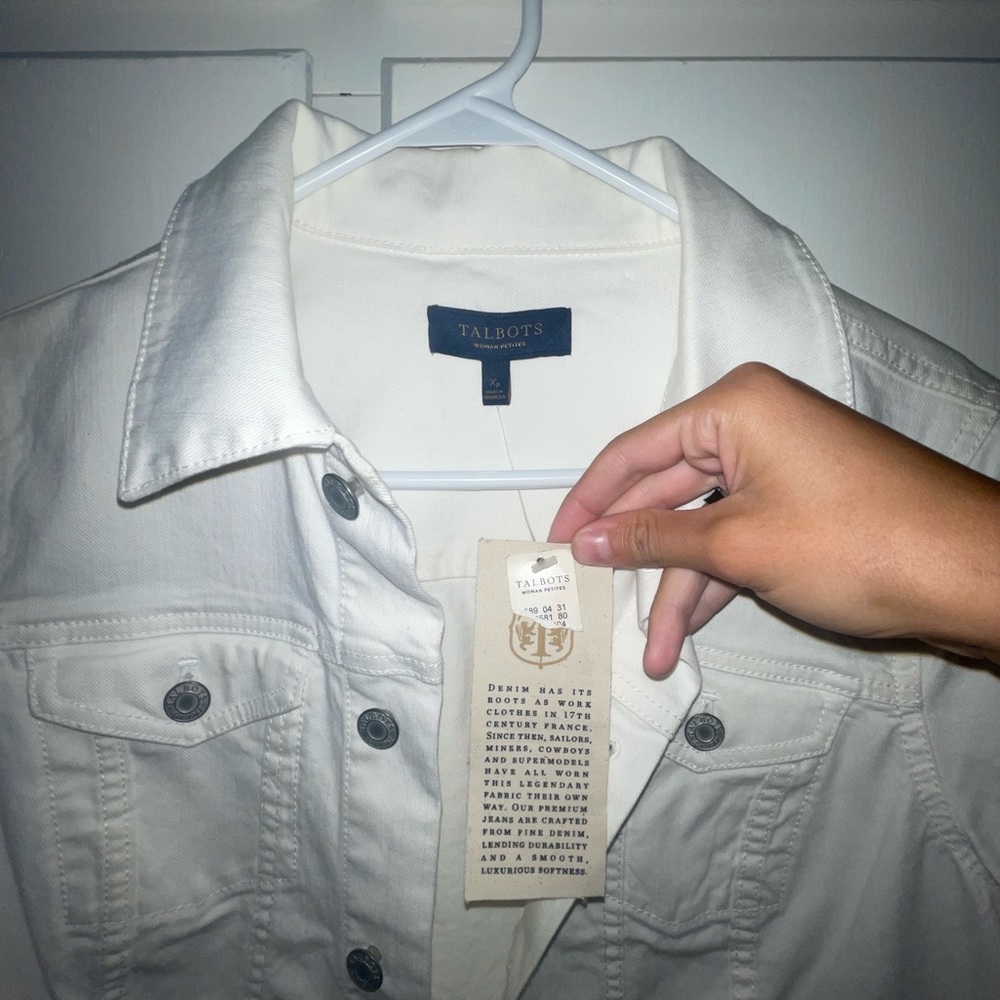 Talbots White Jean Jacket
